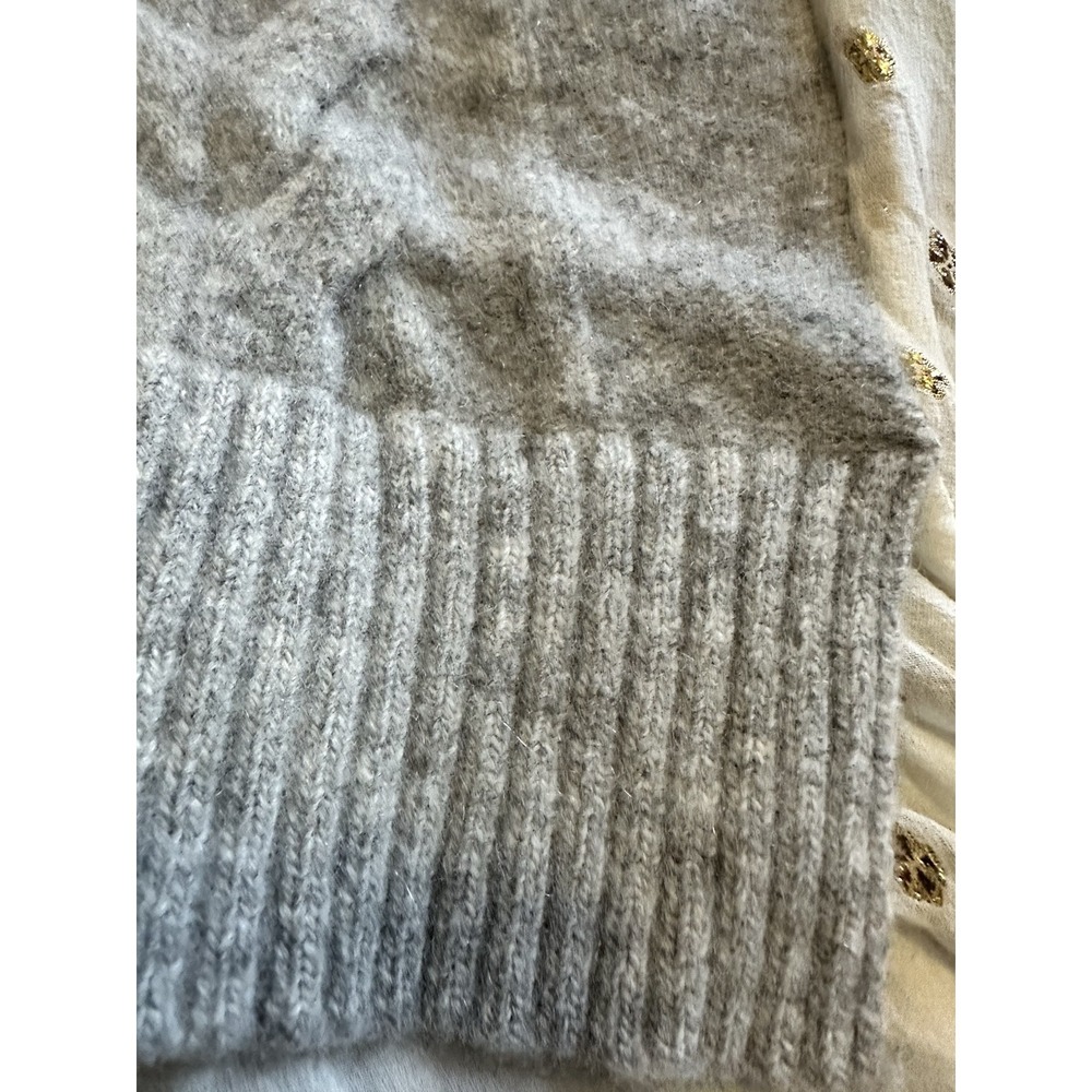 MAILLE CLU Gray Wool Cashmere Sweater Unique Details‎  Size Small - Picture 5 of 16